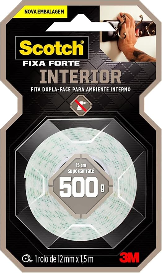 FITA DUPLA FACE 12MMX1,5M ESPUMA 109 3M