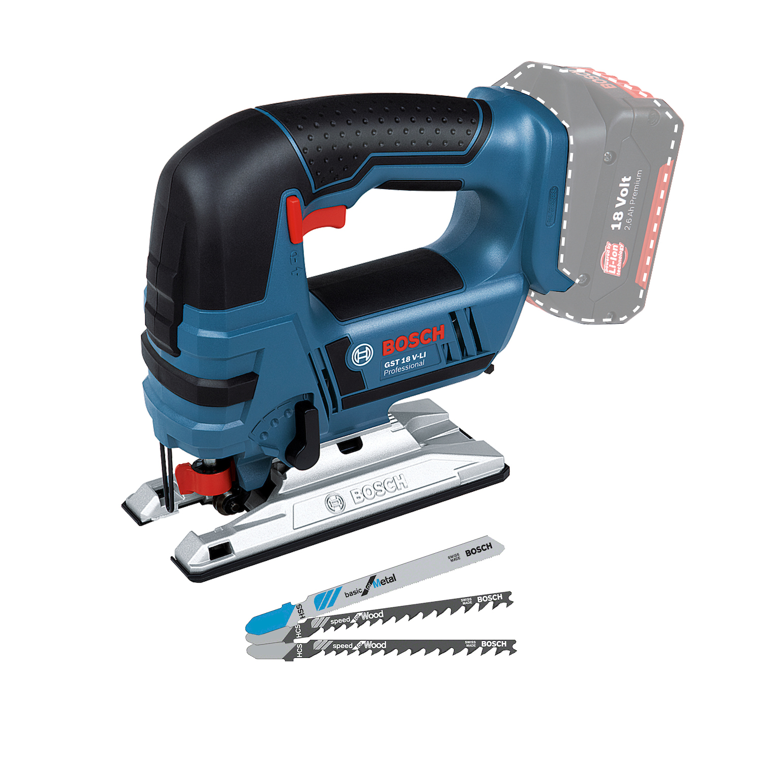 SERRA TICO-TICO INDL BOSCH GST 18V-LI SEM BATERIA