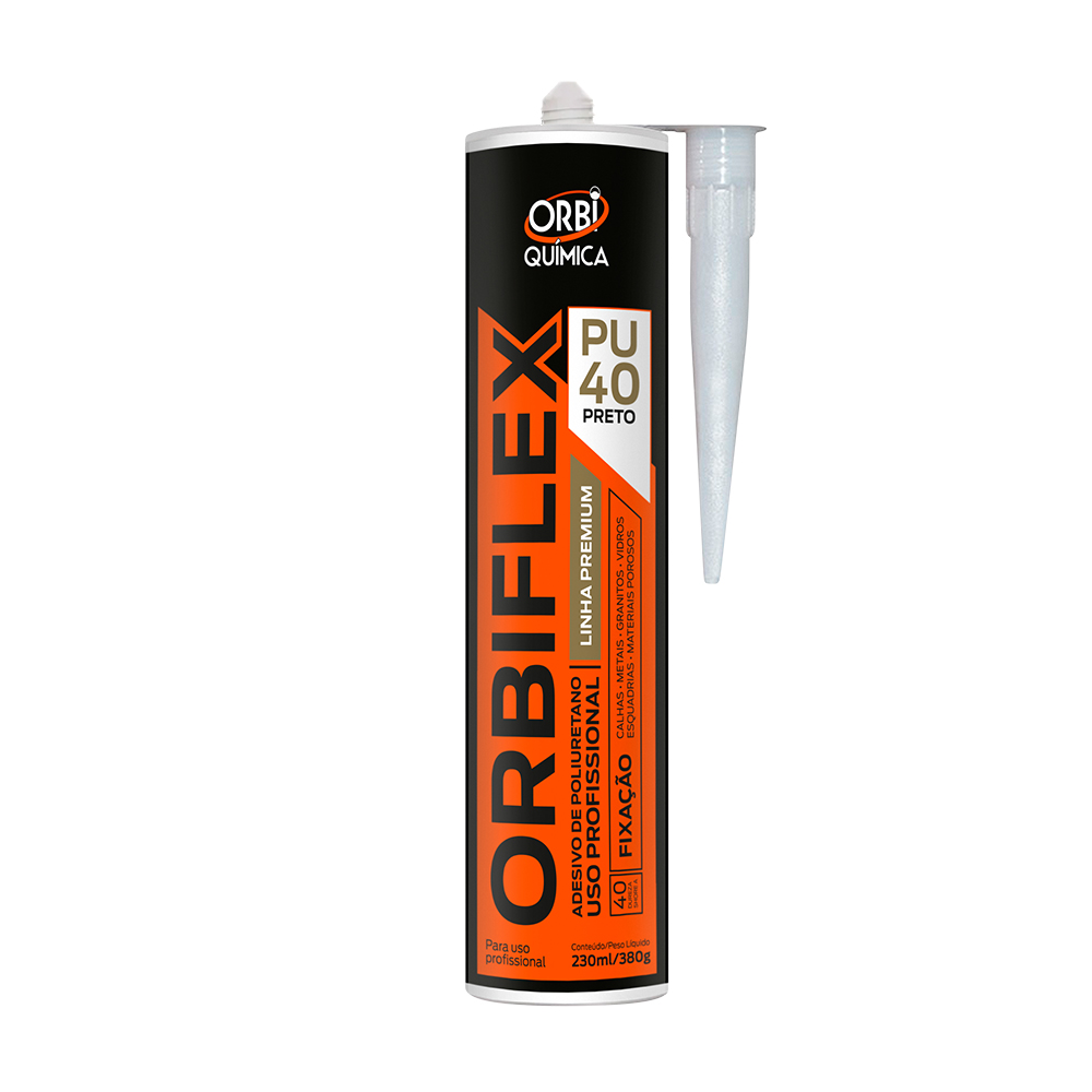 ADESIVO POLIURETANO PRETO 380G PU40 PREMIUM ORBIFLEX