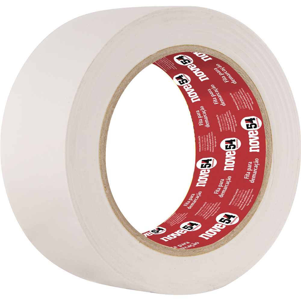 FITA DEMARCACAO DE SOLO BRANCA 48MMX30M NOVE54
