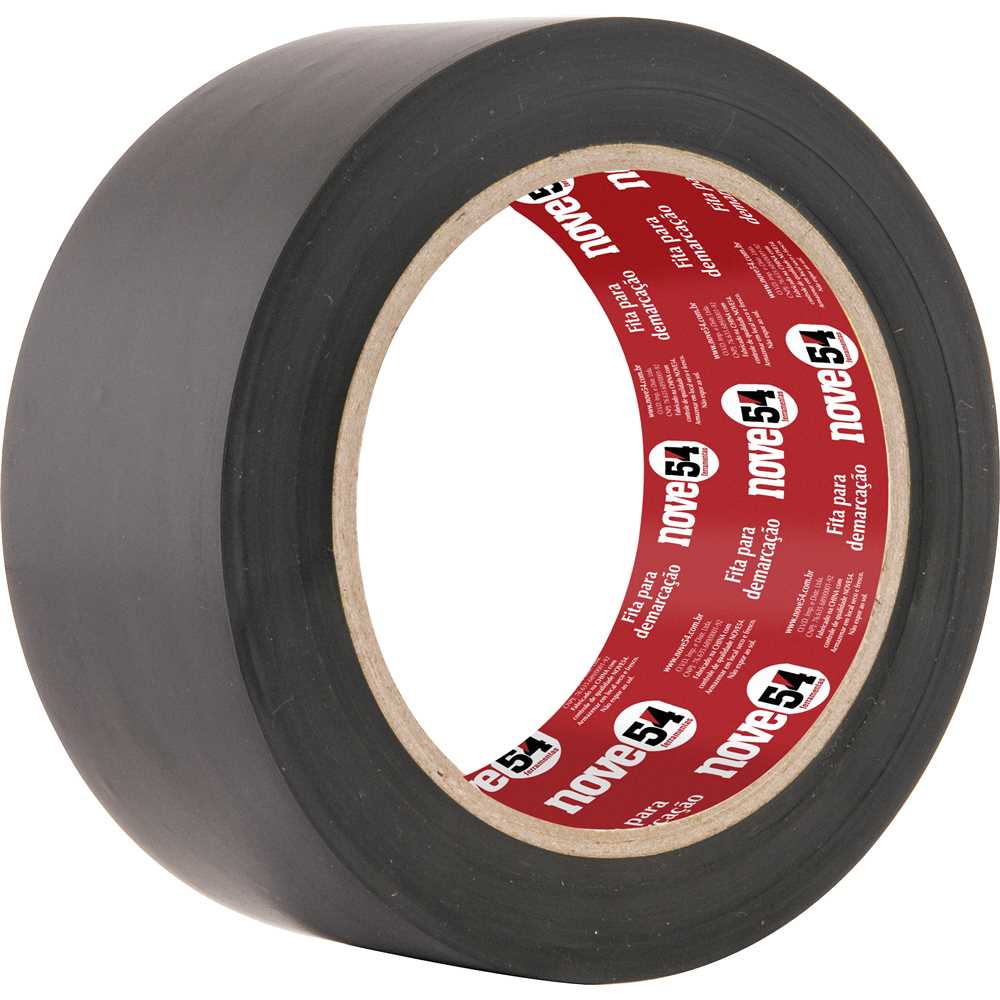 FITA DEMARCACAO DE SOLO PRETA 48MMX30M NOVE54