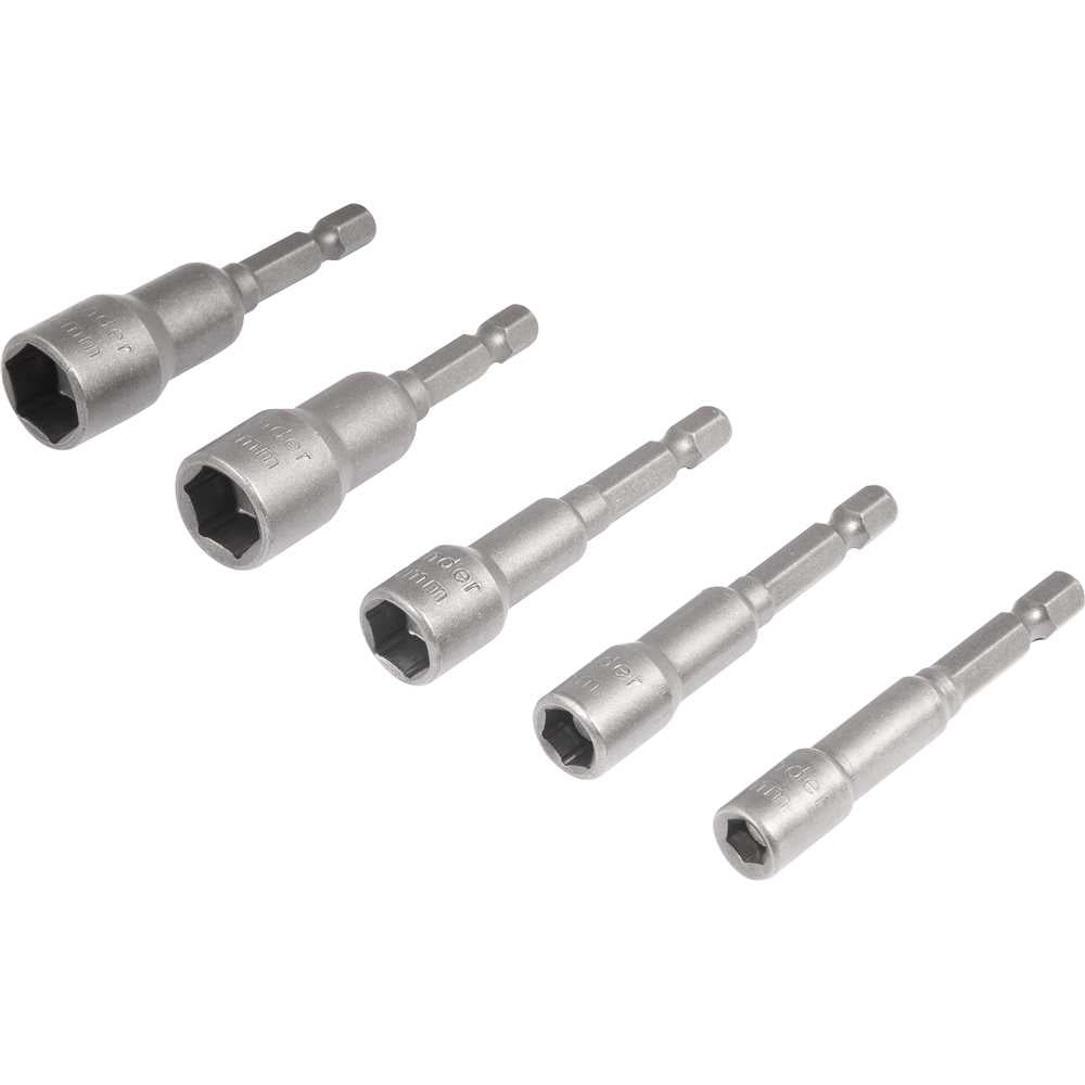 JOGO DE SOQUETE PARA PARAFUSADEIRA IMANTADO COM 5 PECAS 6X13MM VONDER