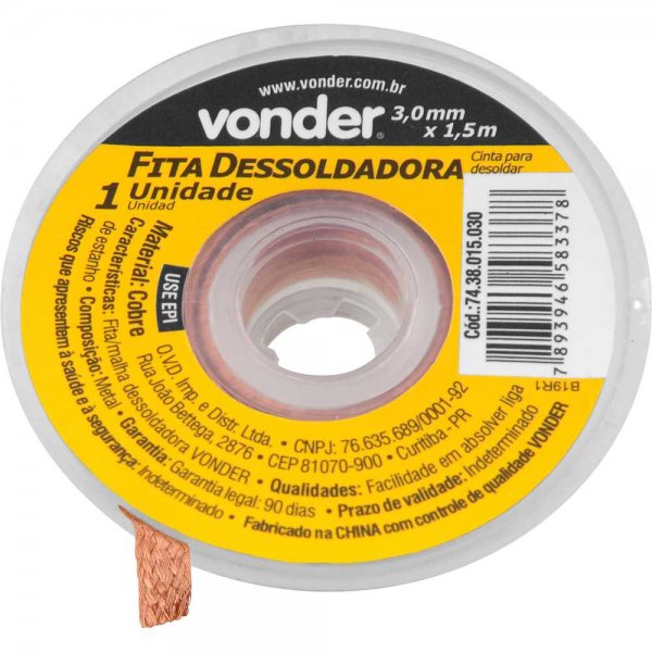FITA MALHA DESSOLDADORA 03MMX1,5M VONDER