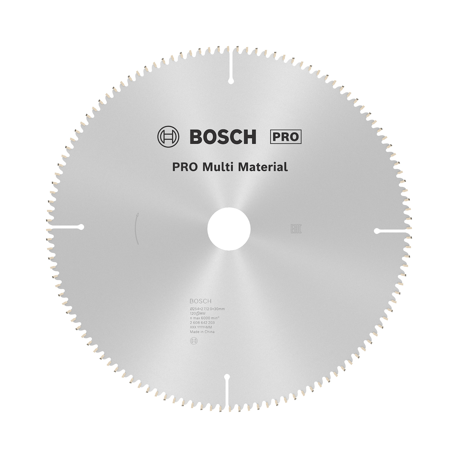 DISCO PARA SERRA CIRCULAR COM VID 250MM 120 DENTES MULT BOSCH