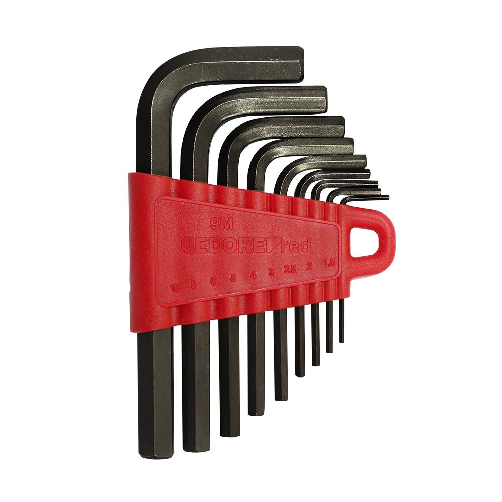 JOGO DE CHAVE ALLEN 1,5X10MM SUP COM 9 PECAS R36605109 GEDORE RED