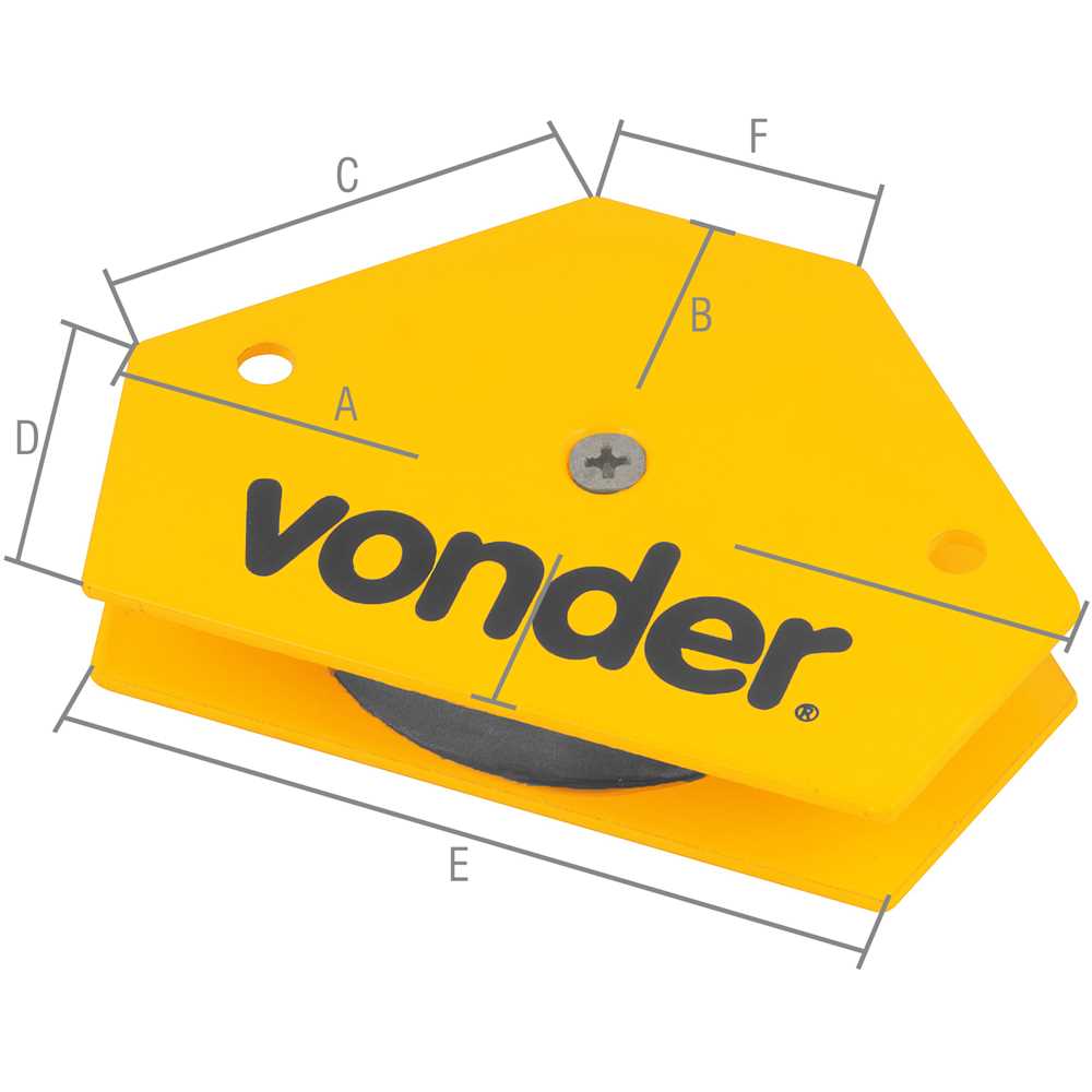 ESQUADRO MAGNETICO 10KG PARA SOLDA HEXAGONAL VONDER