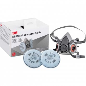 RESPIRADOR 6200 KIT COMPLETO USO SOLDA 3M