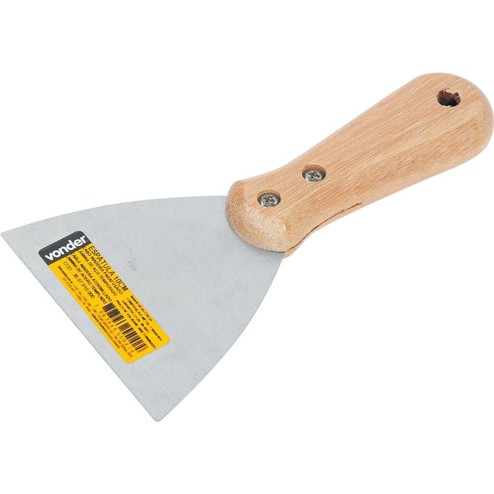 ESPÁTULA DE AÇO COM CABO DE MADEIRA 10CM 3087010000 VONDER