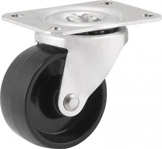 RODIZIO GIRATORIO 40X18MM MESA NYLON PRETO VONDER