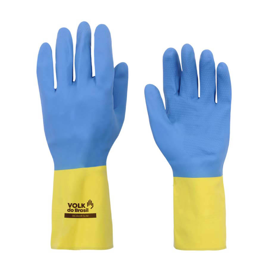 LUVA LATEX COM NEOPRENE BICOLOR SLIM TAMANHO G CA 37900 VOLK