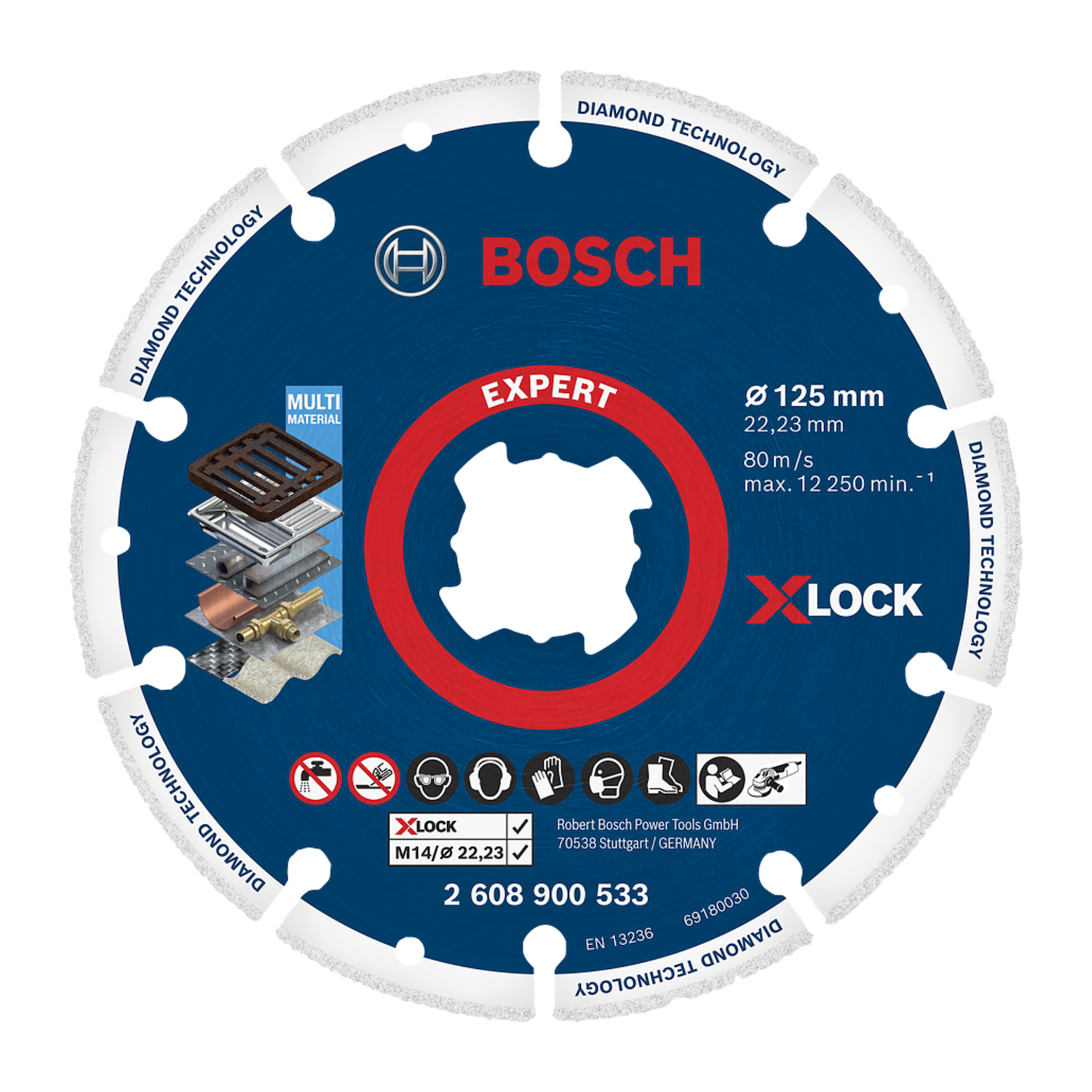 DISCO DIAMANTADO PARA METAL 125X22MM LOCK BOSCH