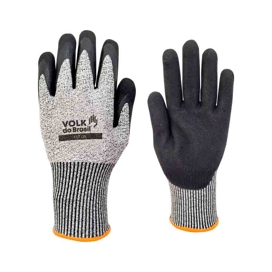 LUVA DE FIBRA SINTETICA/PU CUT OIL TAM P CA36606 VOLK