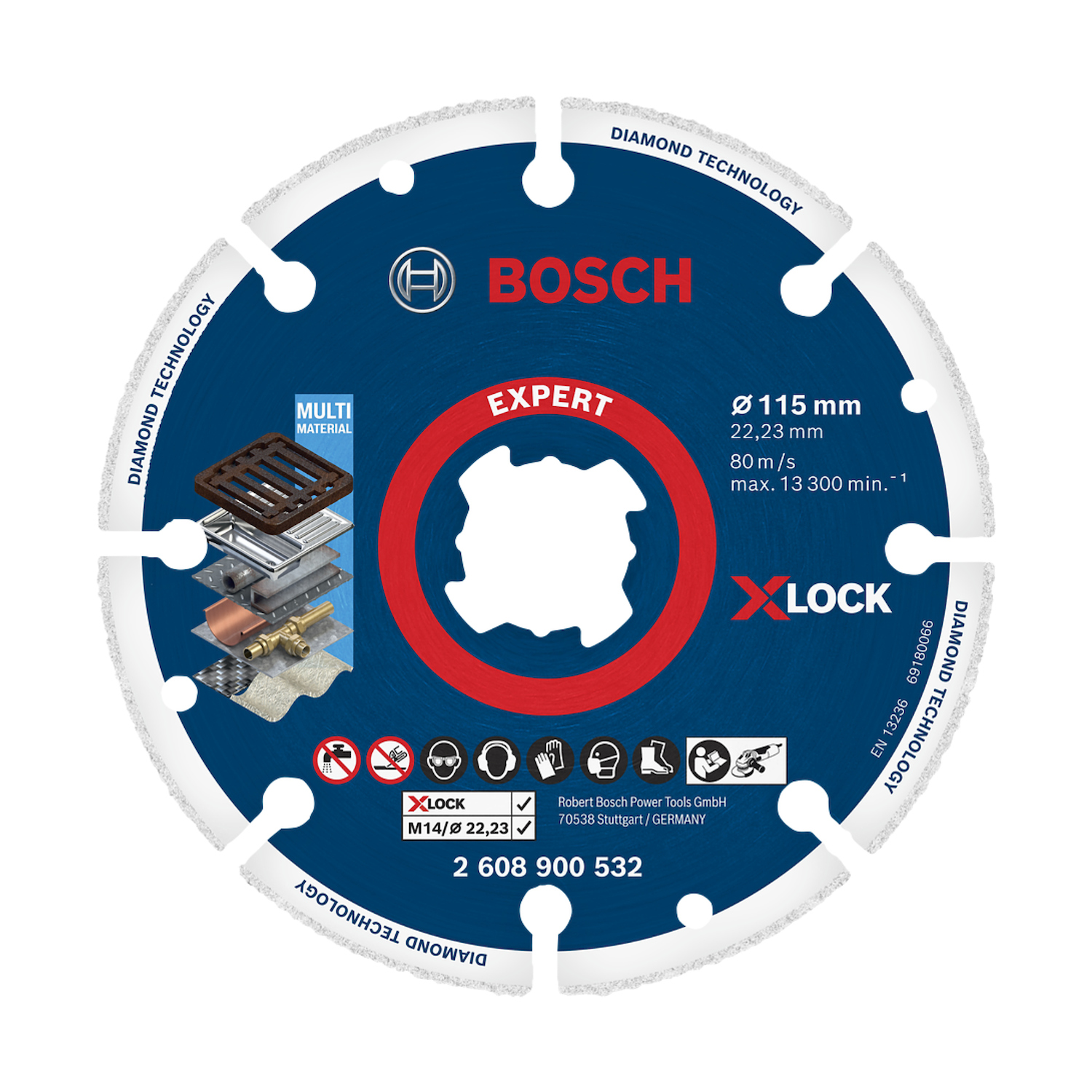 DISCO DIAMANTADO PARA METAL 115X22MM LOCK BOSCH