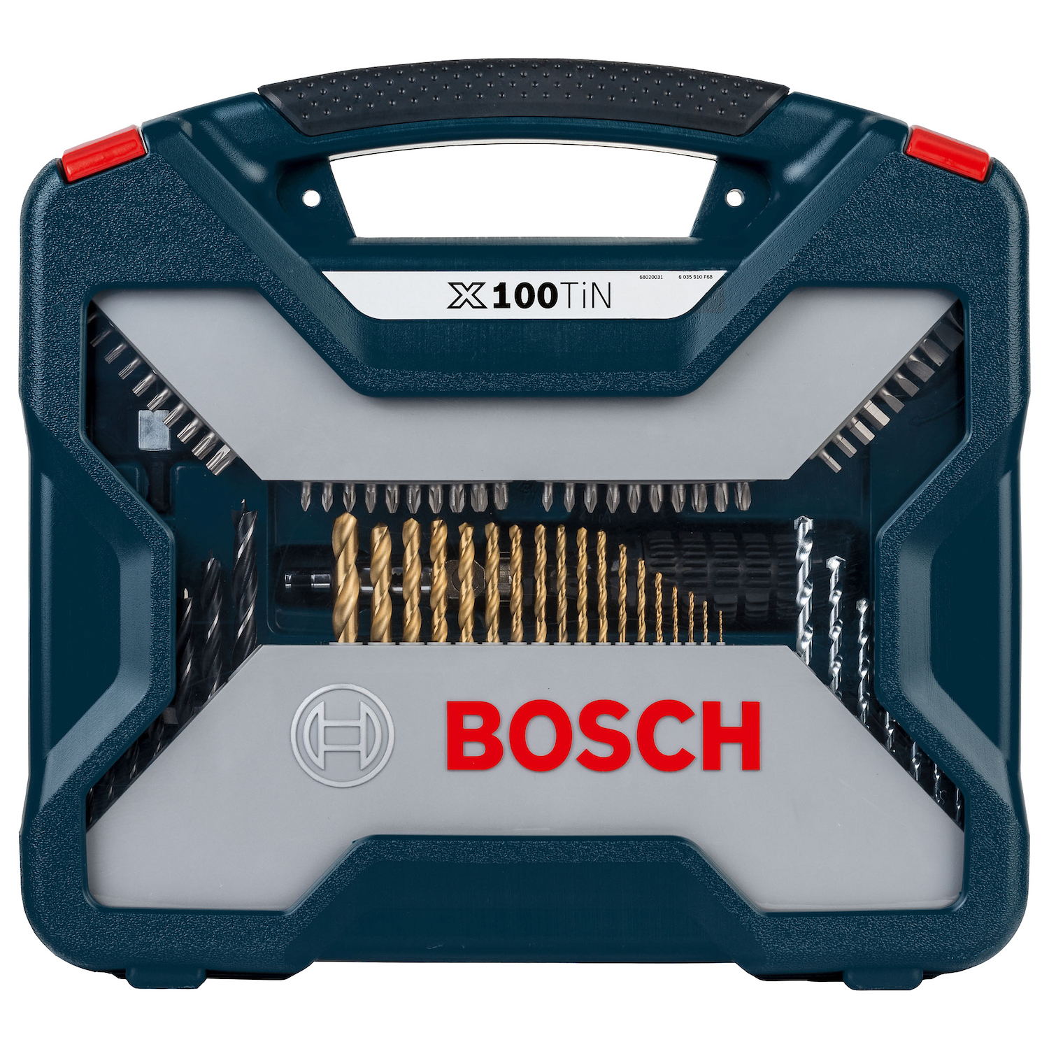 JOGO PARA FIXAR E APARAFUSAR COM 100 PECAS X-LINE TITANIO BOSCH