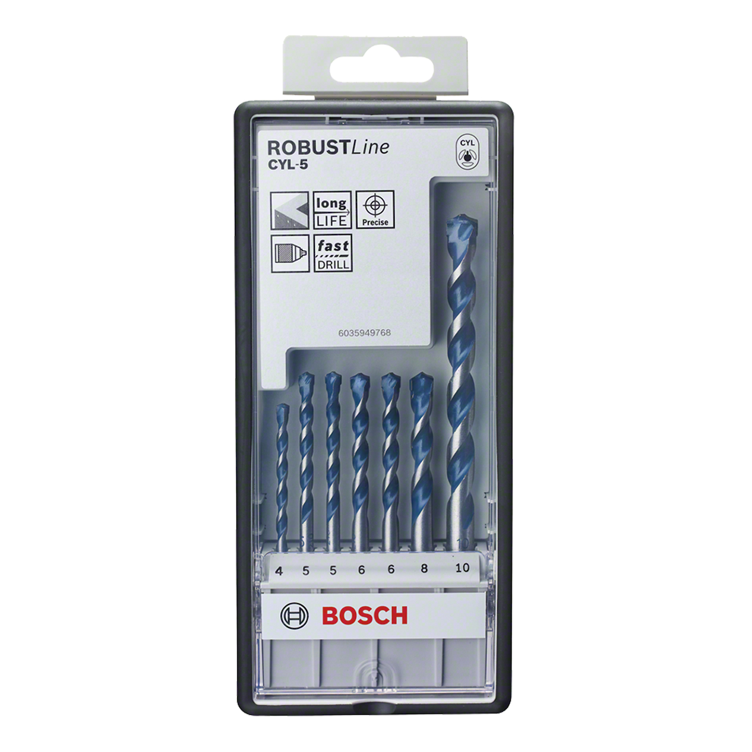 JOGO DE BROCA CONCRETO 4-10MM COM 7 PECAS CYL-5 BOSCH
