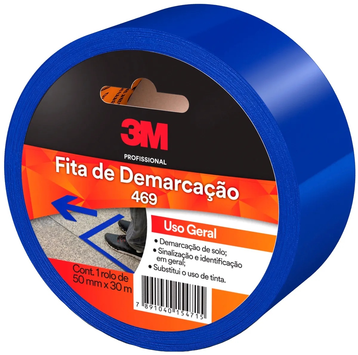 FITA DEMARCACAO DE SOLO AZUL 50X30 3M