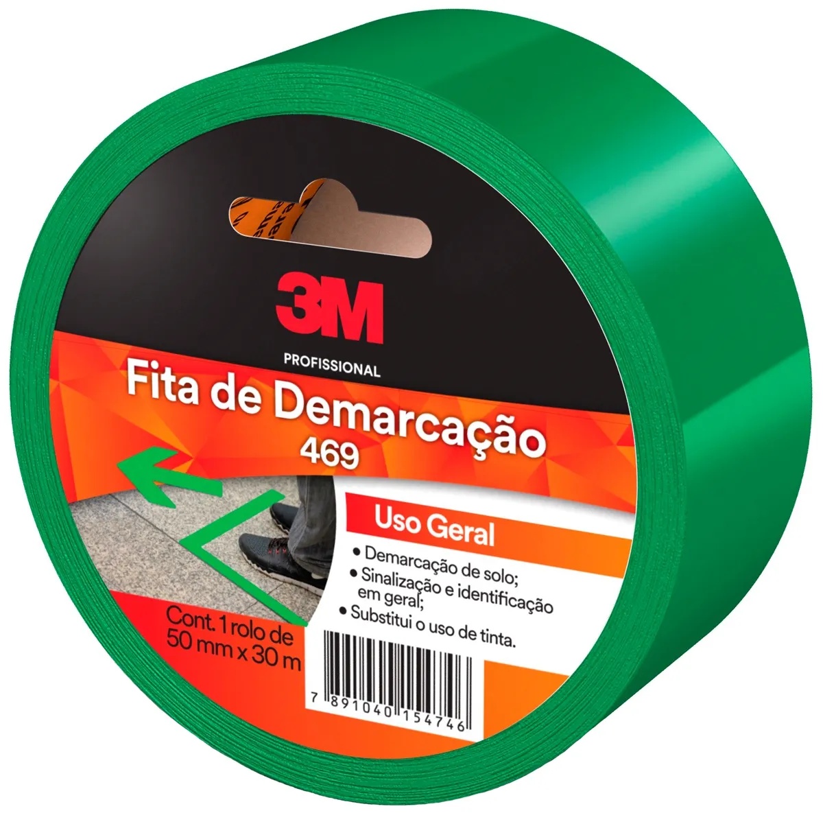FITA DEMARCACAO DE SOLO VERDE 50X30 3M