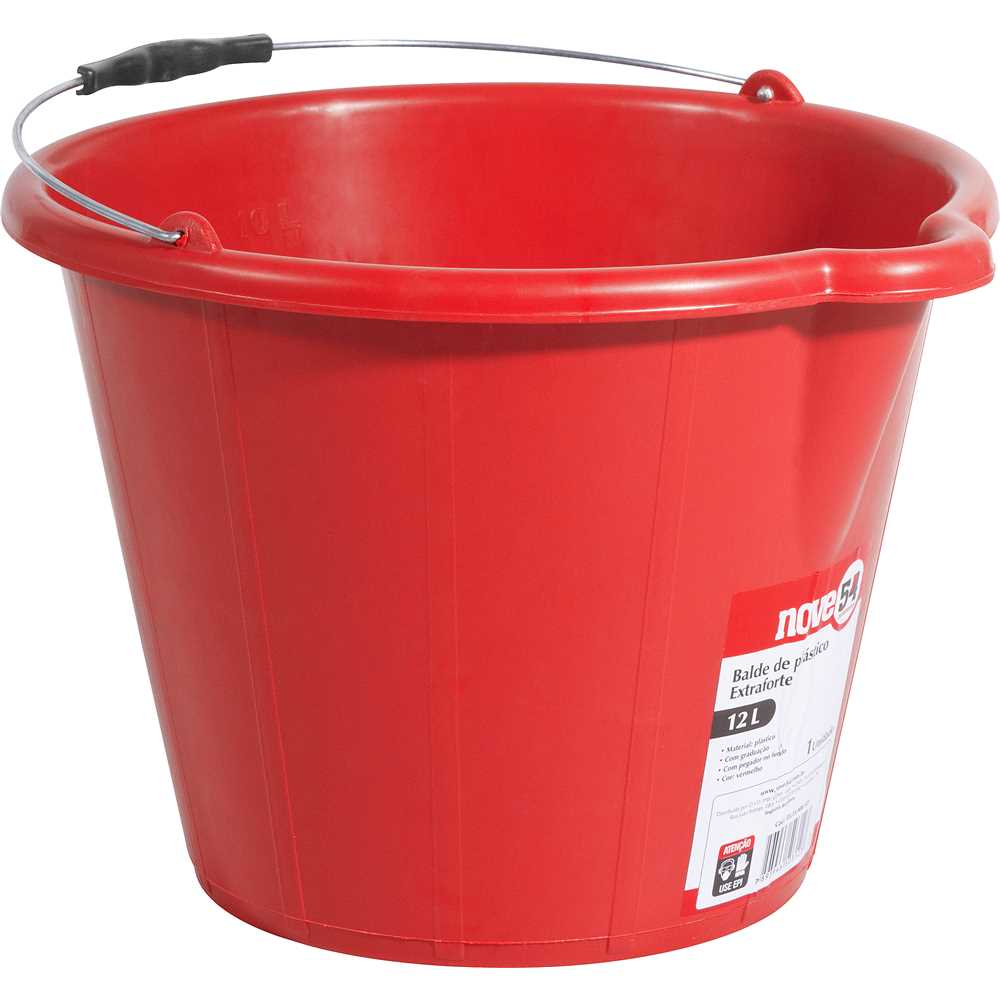 BALDE PARA CONCRETO PLASTICO 12L REFORCADO NOVE54