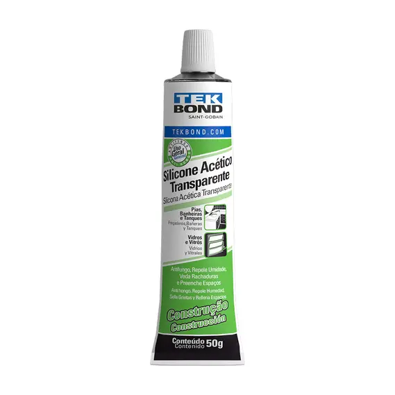 SILICONE INCOLOR 050G CONSTRUCAO TEKBOND