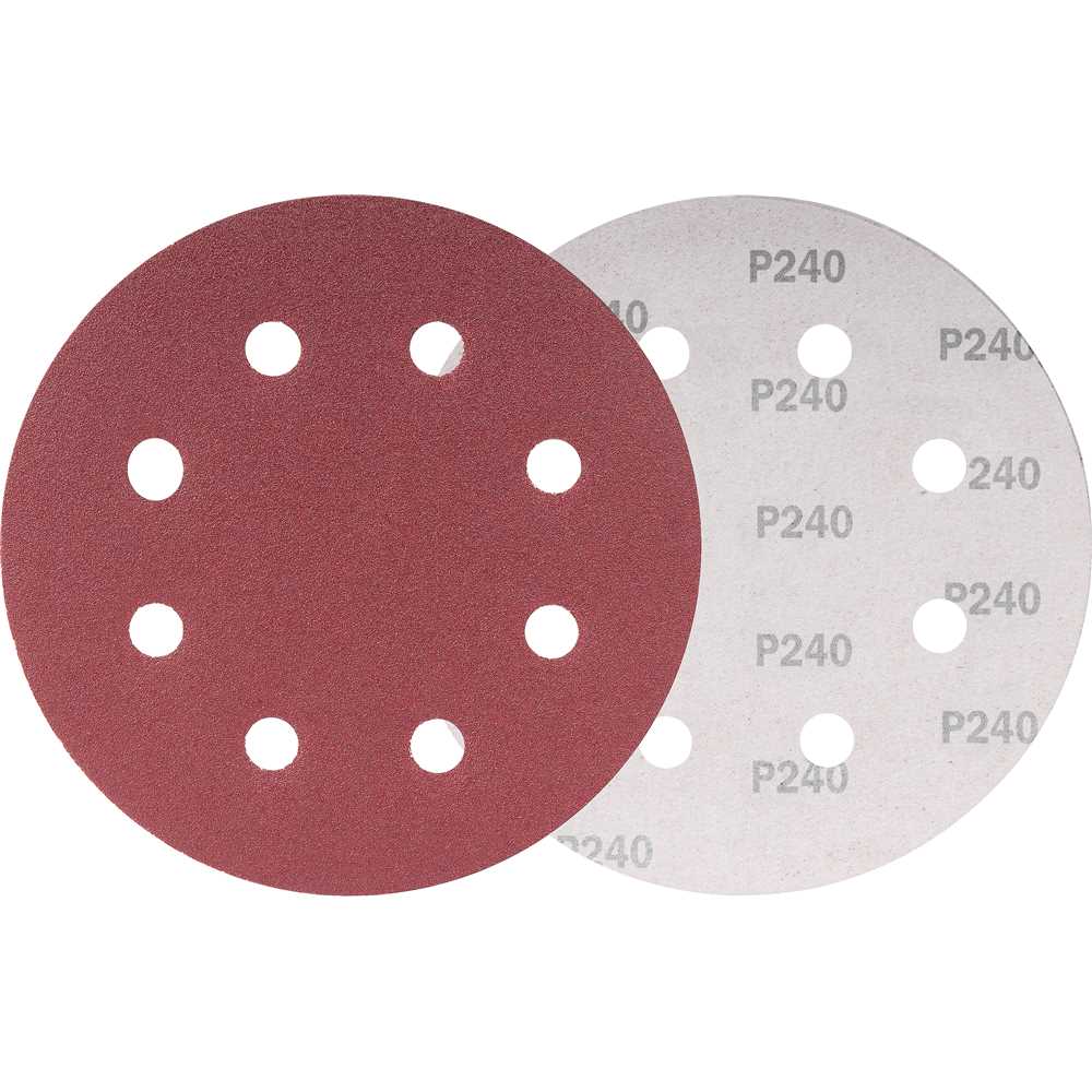 DISCO DE LIXA COM VELCRO 180MM GRÃO 240 COM 10 PEÇAS VONDER