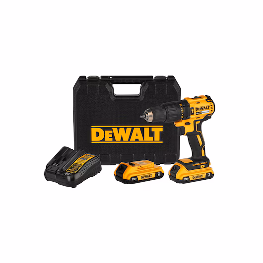 PARAFUSADEIRA E FURADEIRA DE IMPACTO A BATERIA 20V DCD7781D2 COM 2 BATERIAS CARREGAVEIS DEWALT