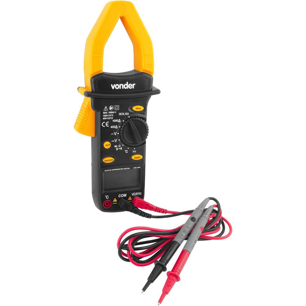 ALICATE AMPERIMETRO DIGITAL 400A AAV2000 VONDER