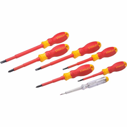 JOGO DE CHAVE DE FENDA PHILLIPS COM 7 PECAS VDE STMT60175-LA STANLEY