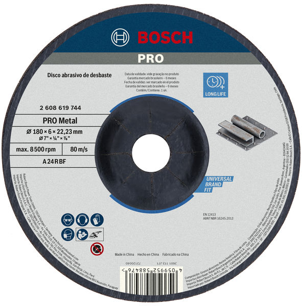 DISCO DE DESBASTE 180X6,0MM 7X1/4