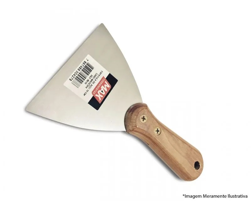 ESPATULA FLEX COM CABO MADEIRA COM 12CM MAX