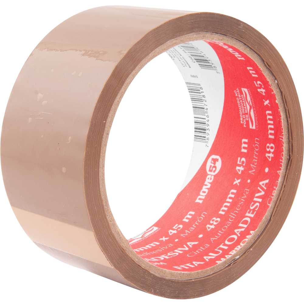 FITA EMBALAGEM 48MMX45M MARROM NOVE54