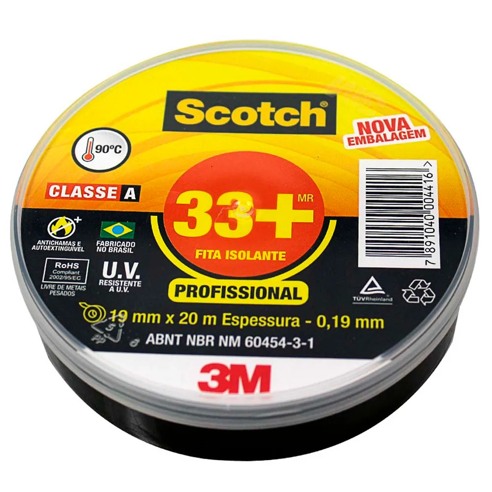 FITA ISOLANTE 19MMX20M SCOTCH 33+ 3M