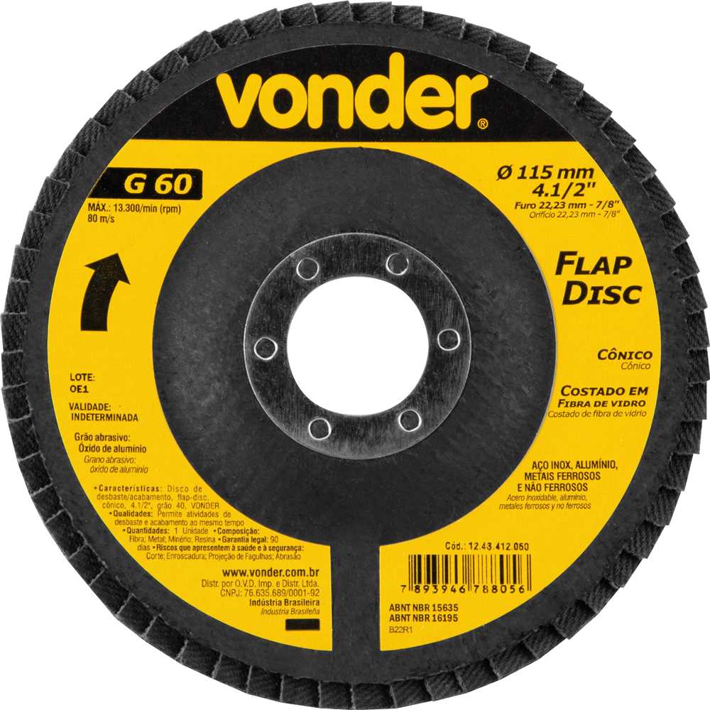 DISCO FLAP 115MM GRAO 060 VONDER