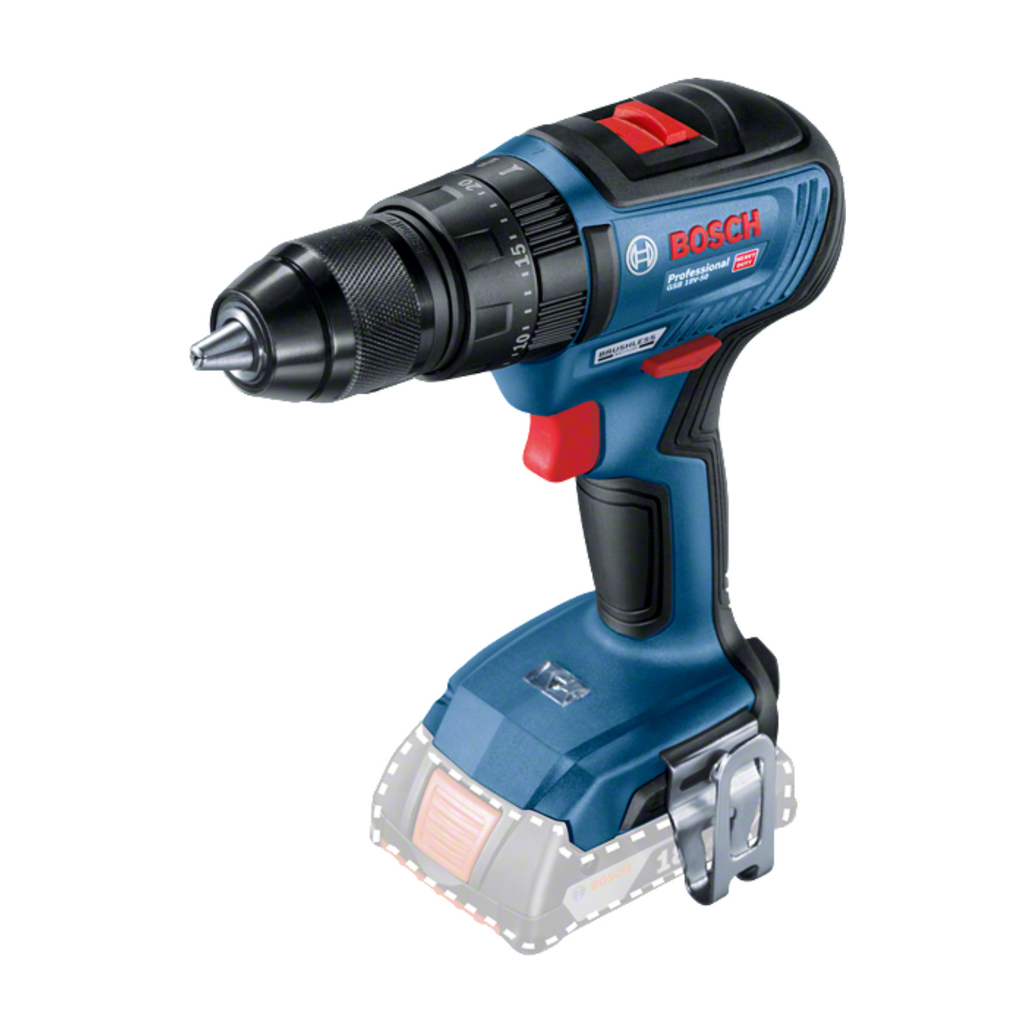 PARAFUSADEIRA E FURADEIRA DE IMPACTO A BATERIA 18V GSB18V-50 COM 1 BATERIA 2AH CARREGAVEL BOSCH