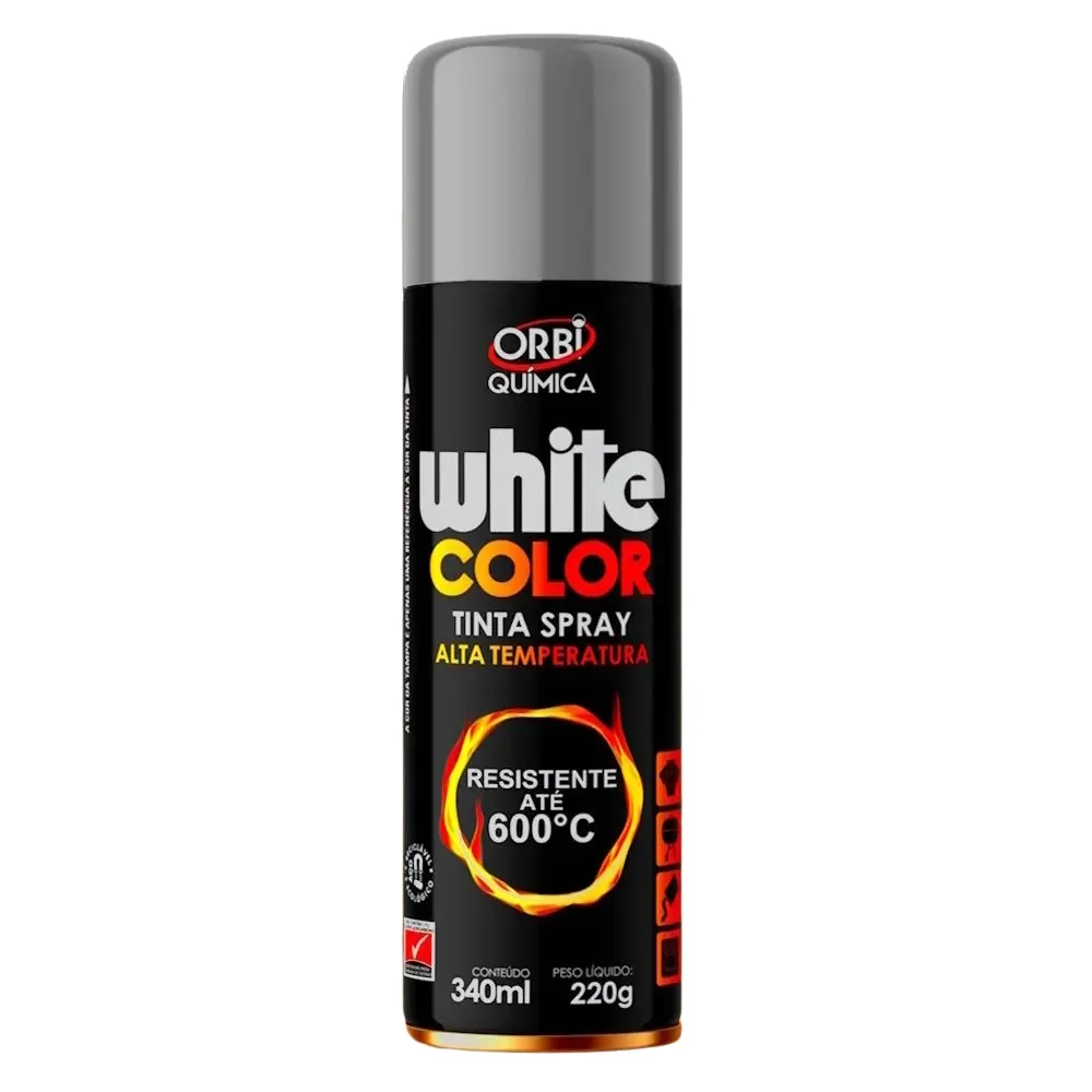 TINTA SPRAY ALUMINIO ALTA TEMPERATURA 340ML ORBI