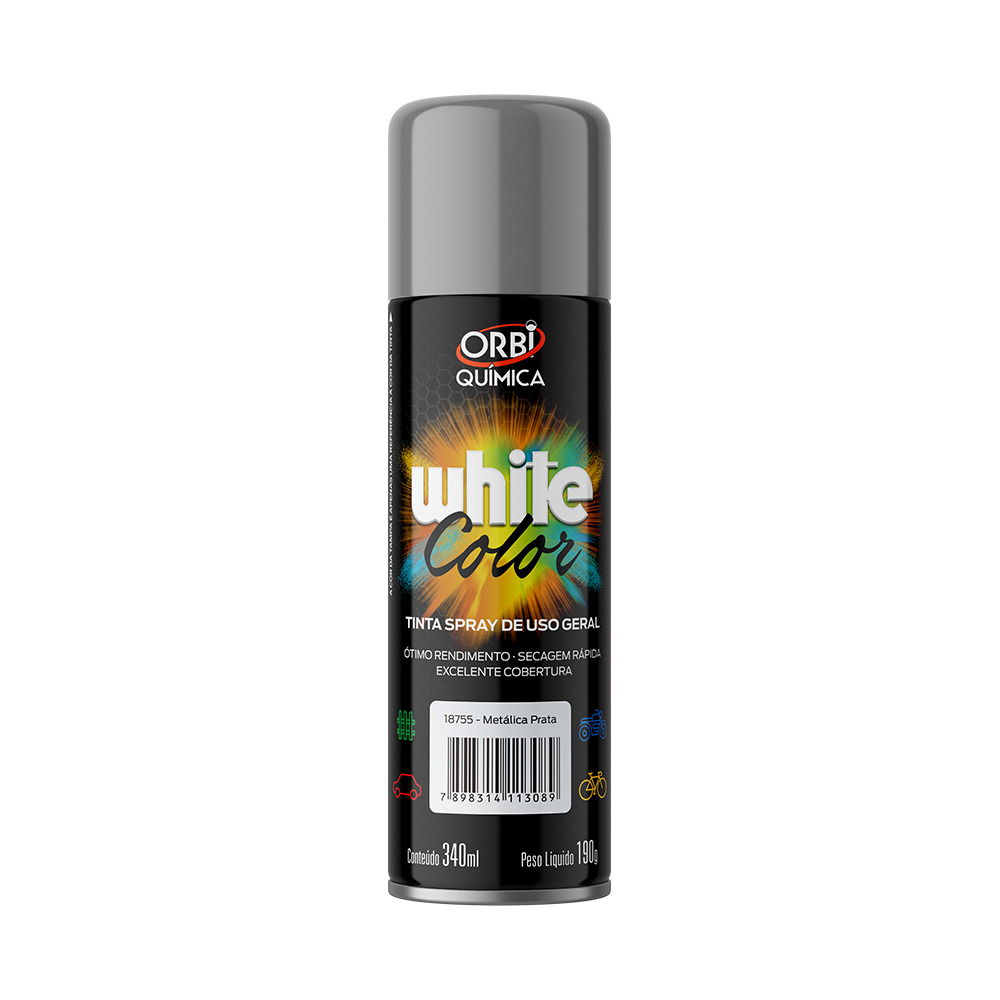 TINTA SPRAY PRATA 340ML ORBISPRAY