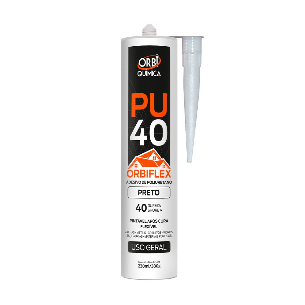 ADESIVO POLIURETANO PRETO 380G PU40 USO GERAL ORBIFLEX