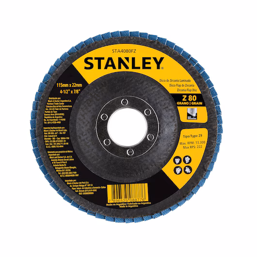 DISCO FLAP 115MM GRAO 80 STA4080FZ STANLEY
