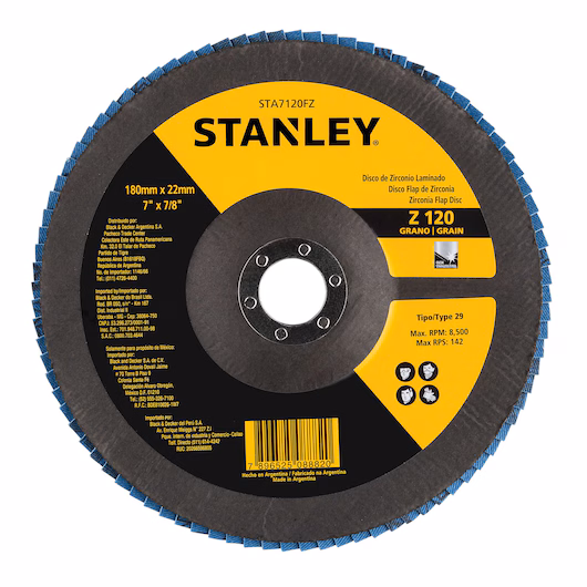 DISCO FLAP 180MM GRAO 120 STA7120FZ STANLEY