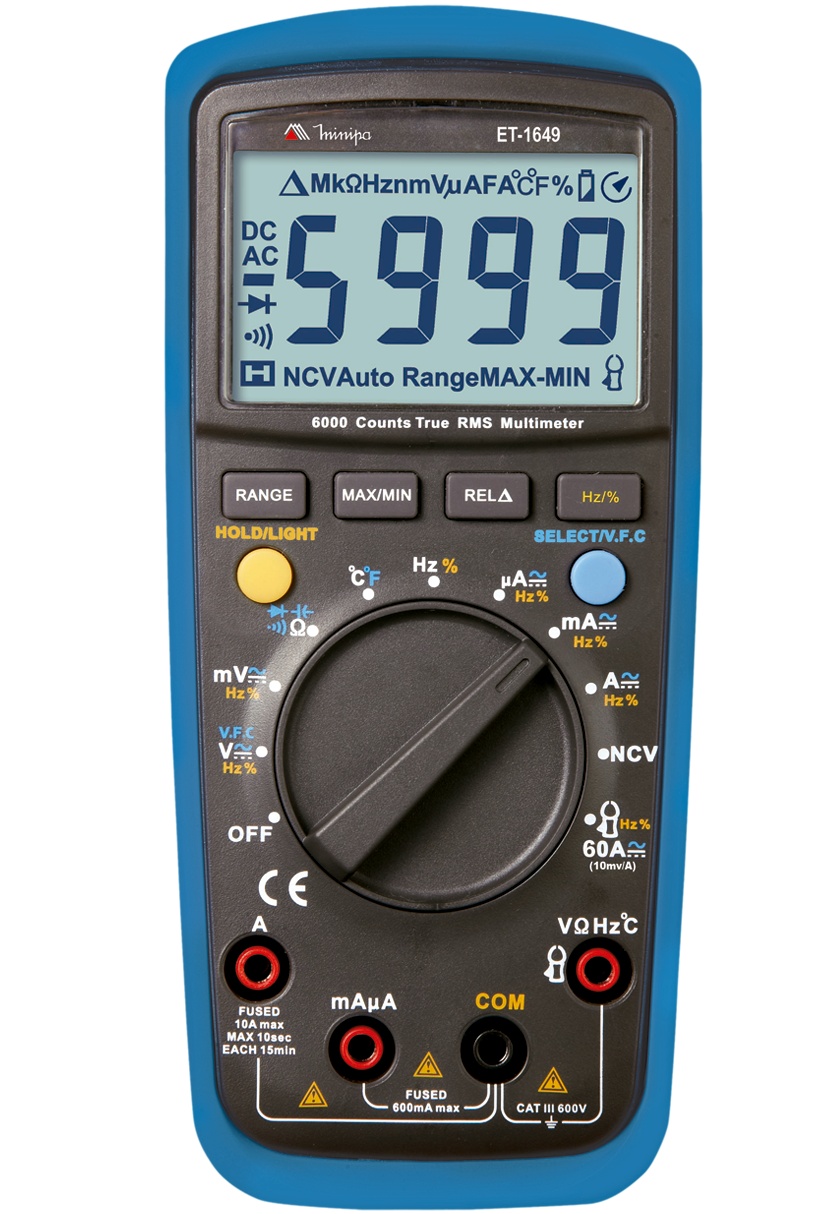 MULTÍMETRO DIGITAL ET-1649 MINIPA