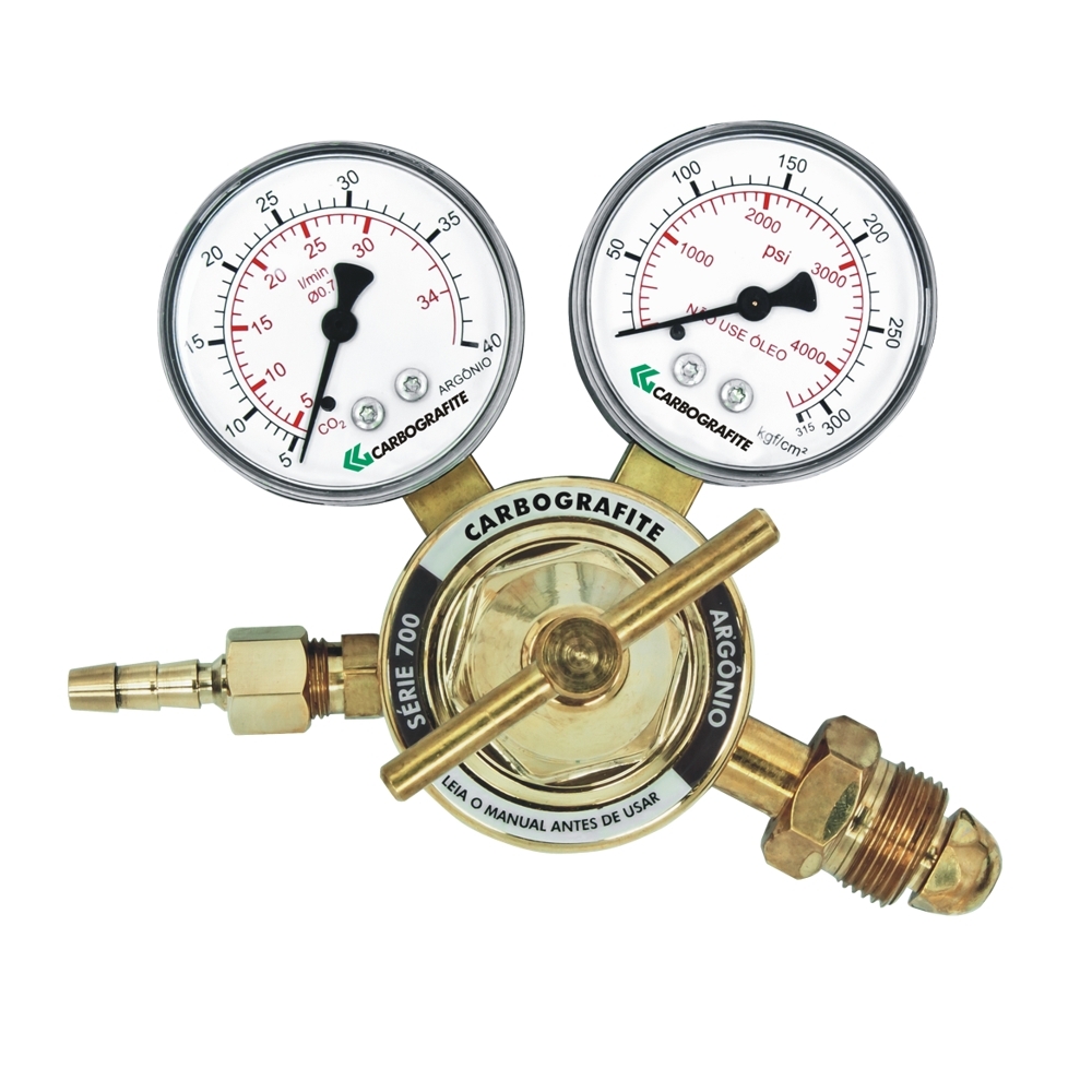 REGULADOR DE PRESSÃO ARGÕNIO SERIE 700 CARBOGRAFITE