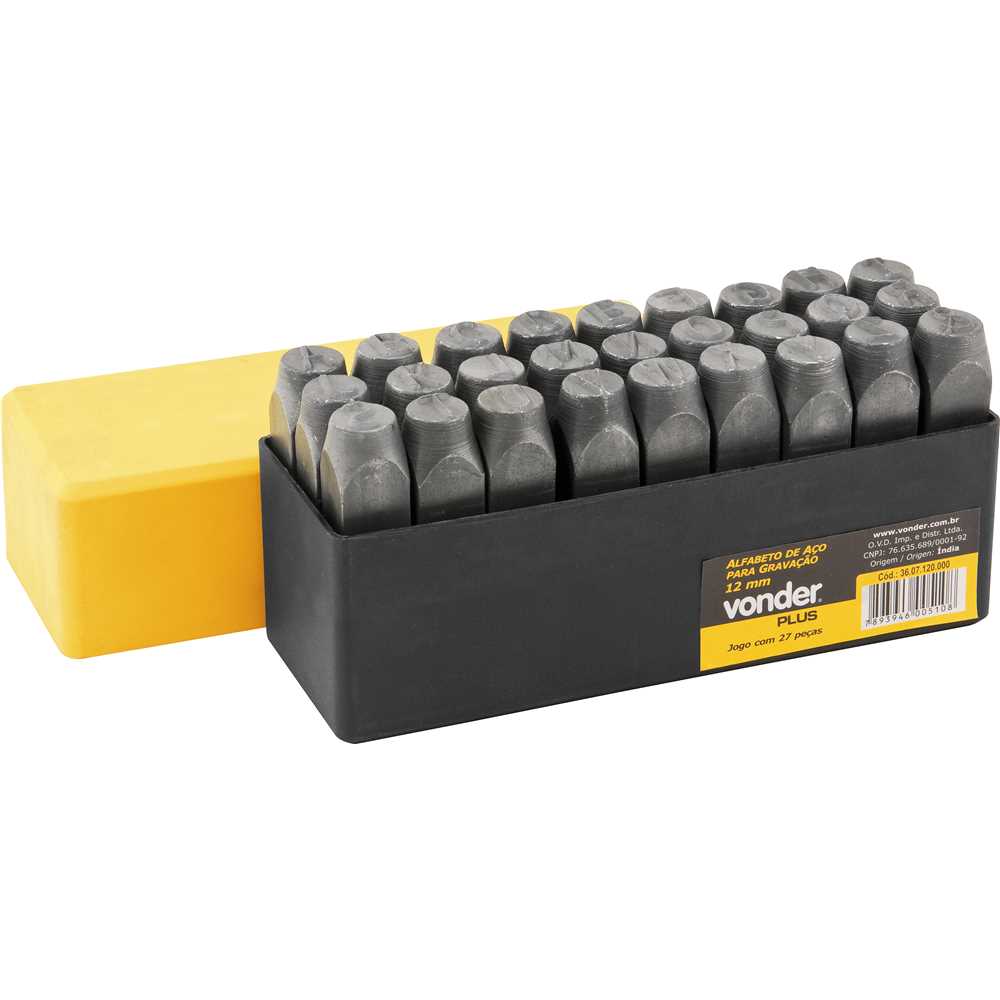 ALFABETO DE BATER 6MM VONDER PLUS