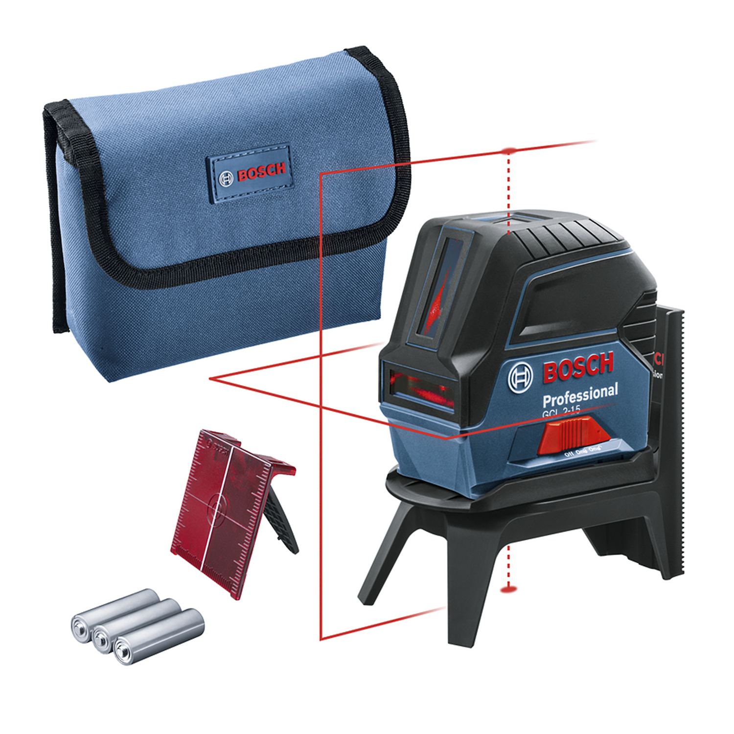 NIVEL A LASER 15M LINHA VERMELHO GCL2-15 BOSCH