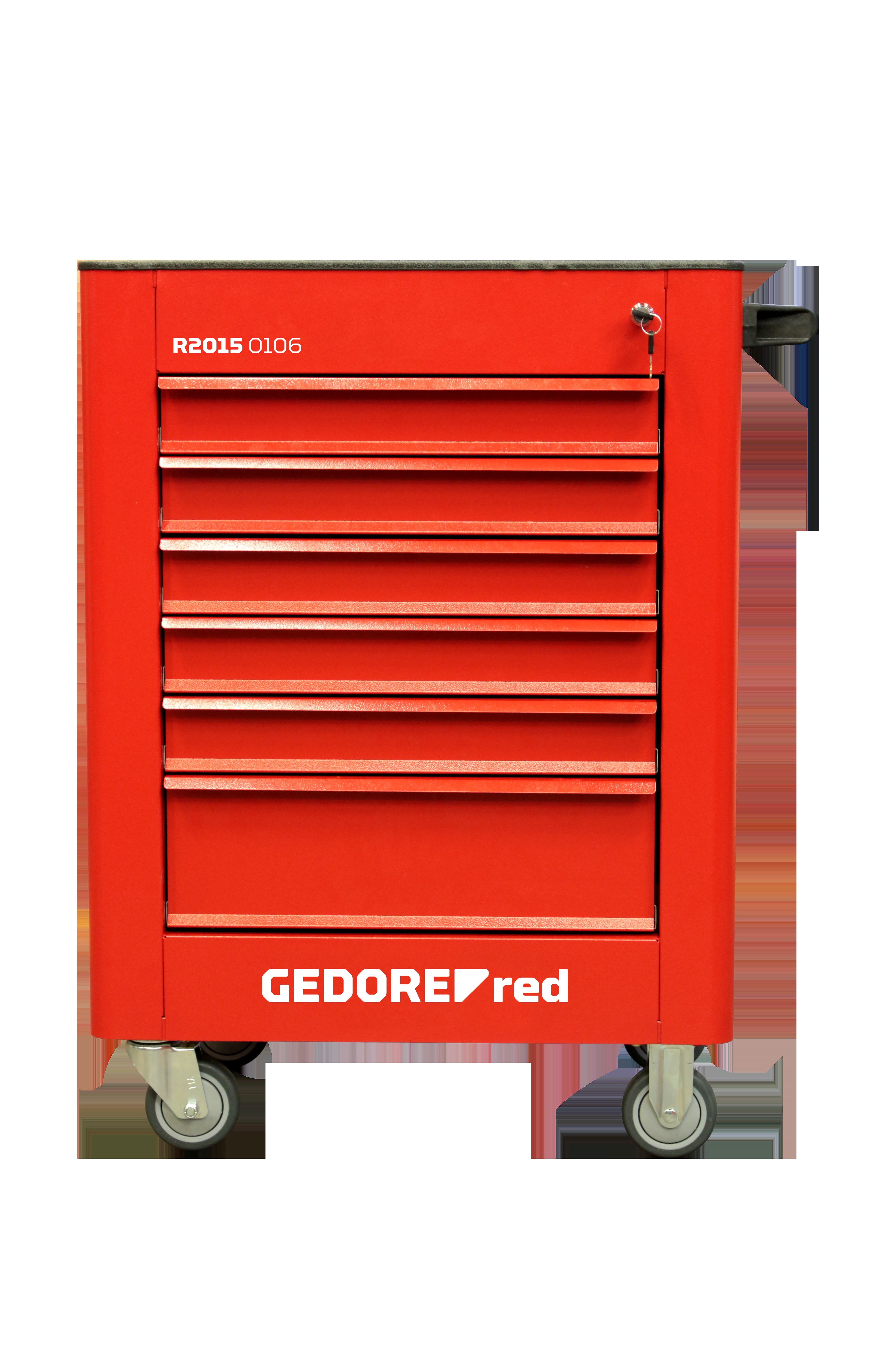 CARRO PARA FERRAMENTAS FECHADO COM 6 GAVETAS R20150106 GEDORE RED