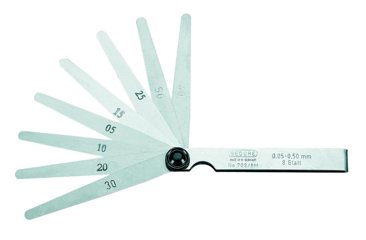 CALIBRE DE FOLGA 0,05-1,00MM COM 20 LAMINAS 702-20M GEDORE