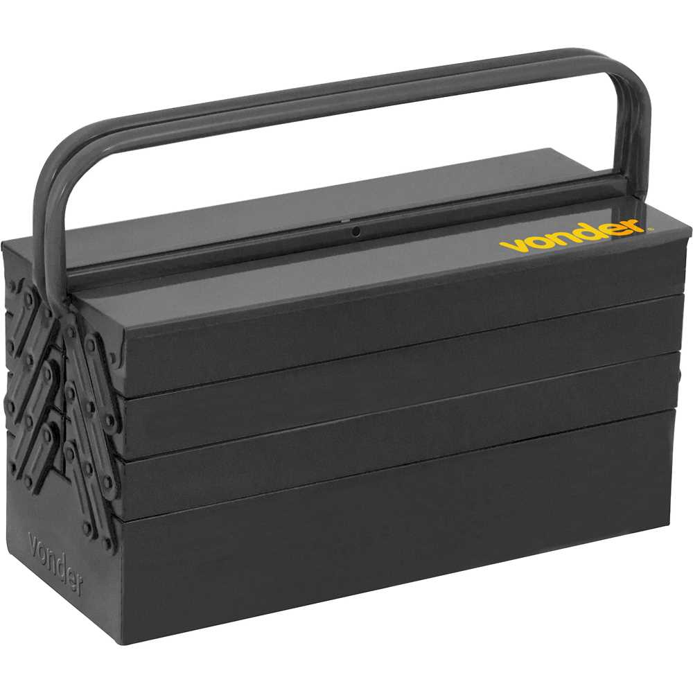 CAIXA METALICA PARA FERRAMENTAS 7 GAVETAS COM 50CM PRETO VONDER