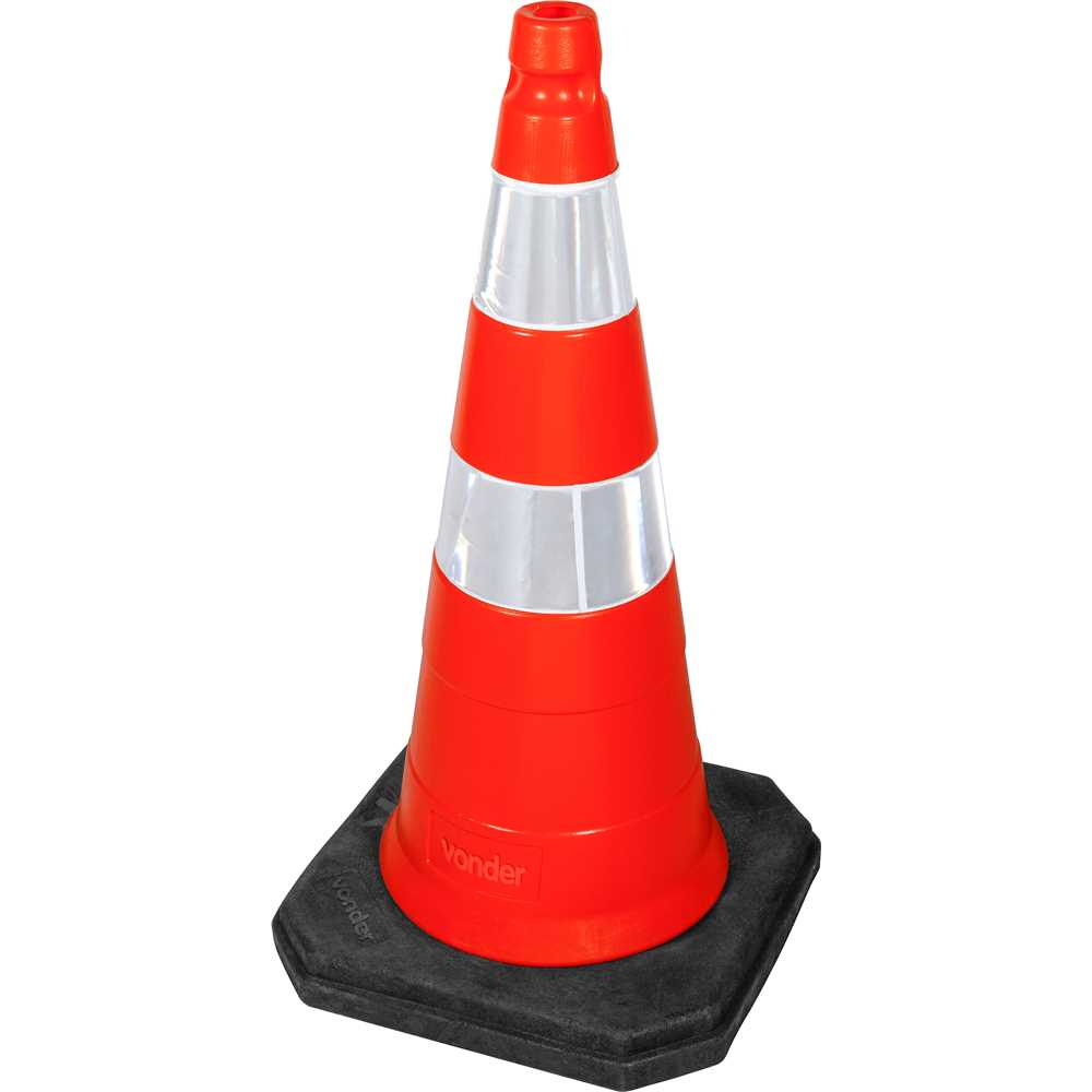 CONE LARANJA/BRANCO 75CM REFLETIVO VONDER