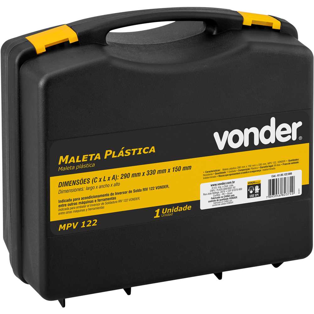 CAIXA PLASTICA PARA FERRAMENTAS 290X330X150MM MPV122 VONDER