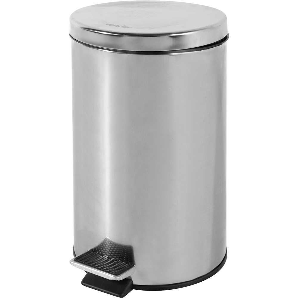 LIXEIRA REDONDA 12L INOX CINZA VONDER