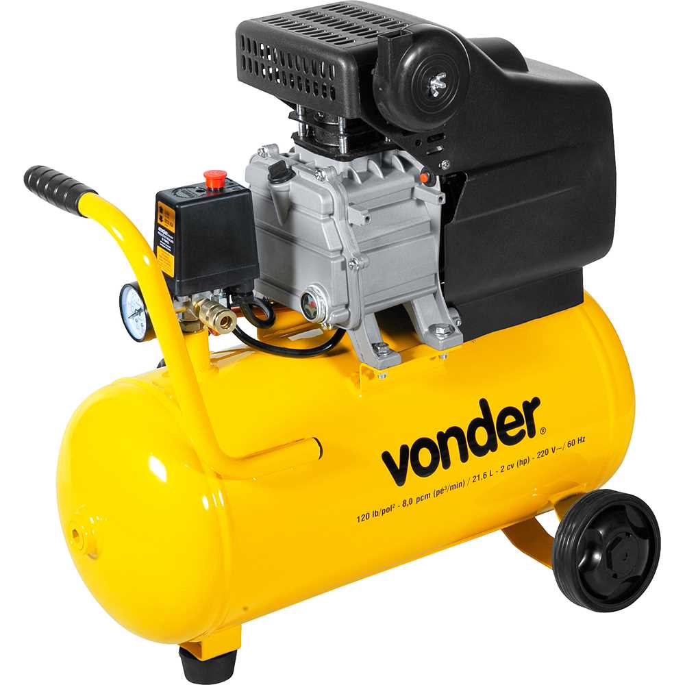 COMPRESSOR DE AR 2,0 HP 8,0 PES 21,6L MCV216 220V VONDER