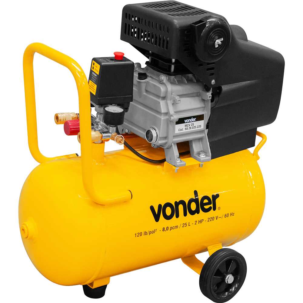 COMPRESSOR DE AR 2,0HP 6,5PES 25L MCV25 220V VONDER